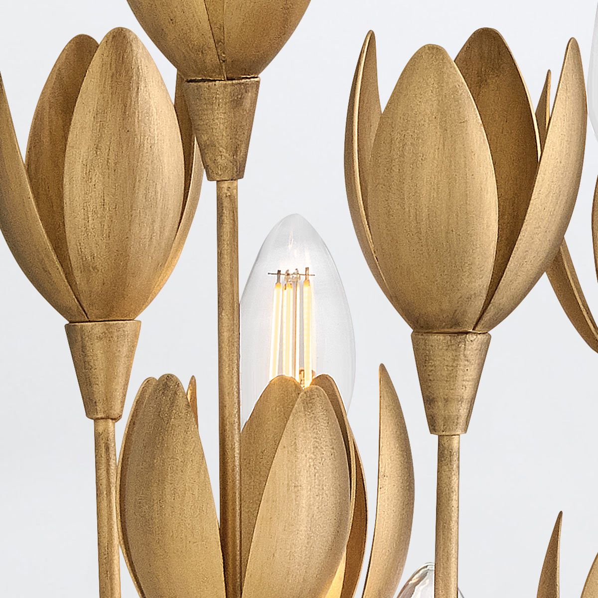 QN-FLORA-3W-GD Flora 3 Light Wall Light Burnished Gold
