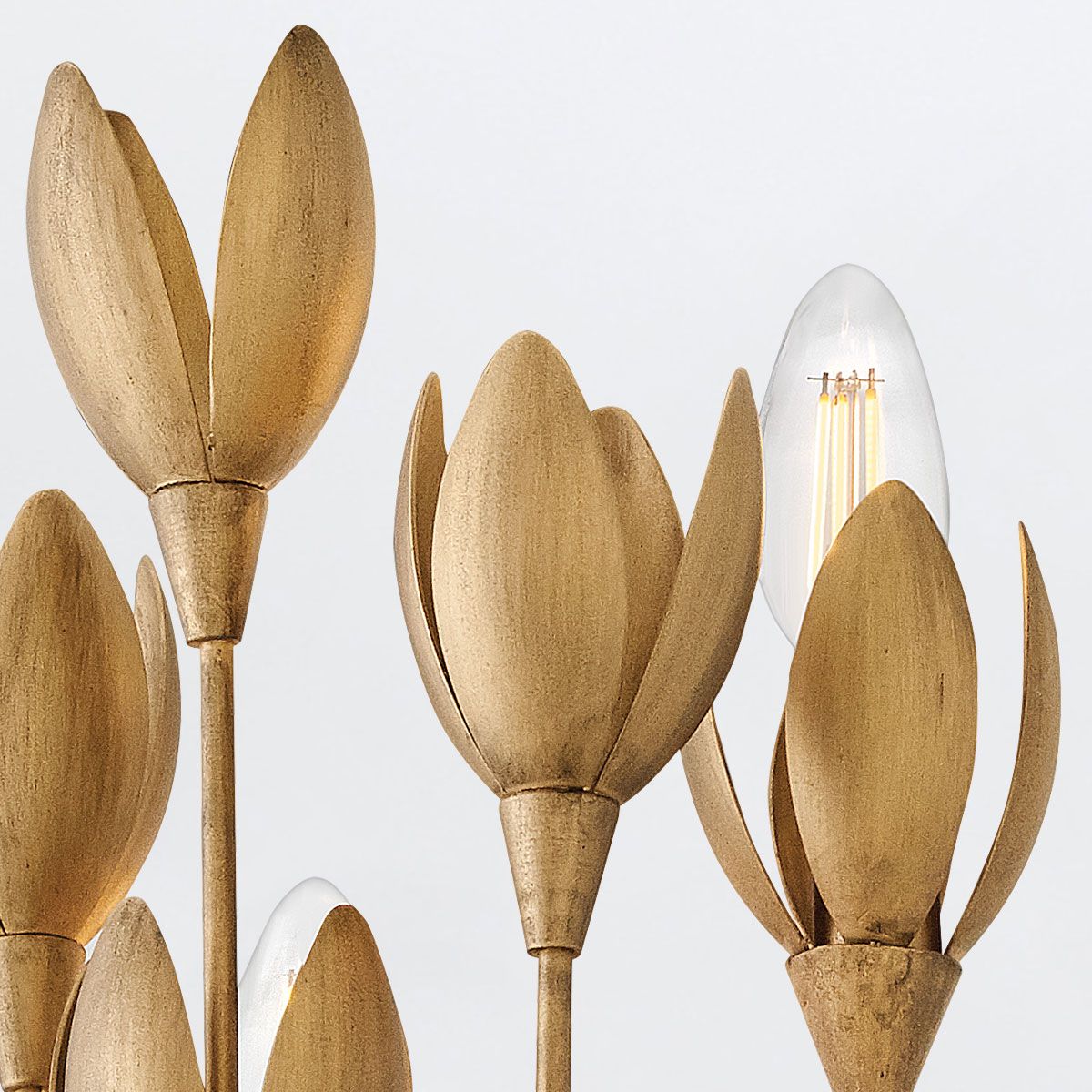 QN-FLORA-3W-GD Flora 3 Light Wall Light Burnished Gold