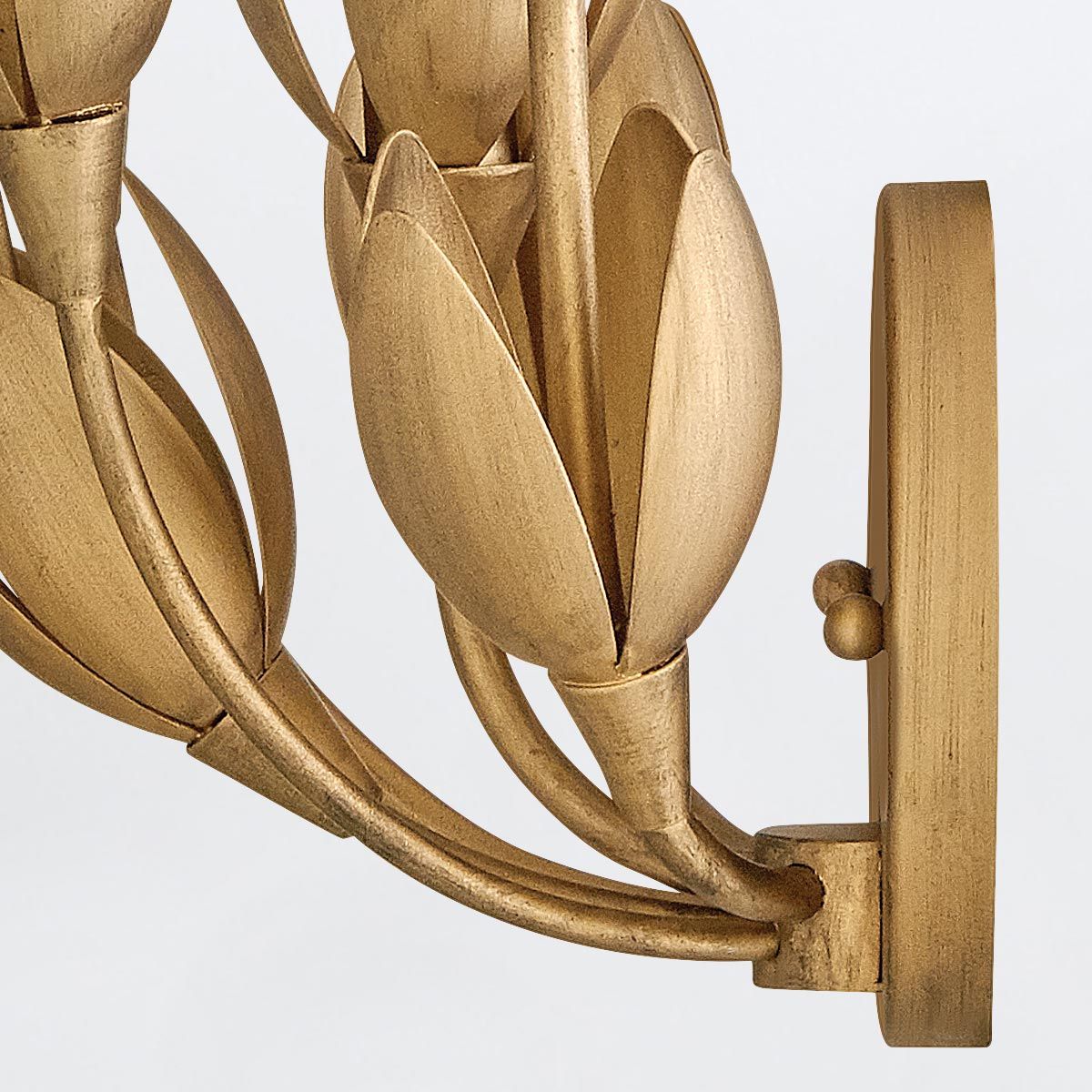 QN-FLORA-3W-GD Flora 3 Light Wall Light Burnished Gold