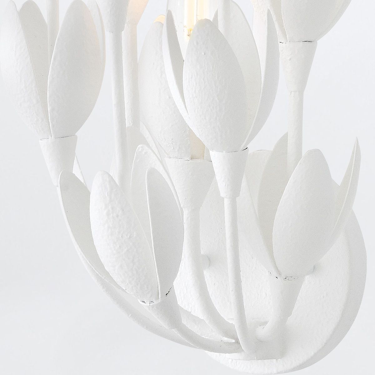 QN-FLORA-3W-WHT Flora 3 Light Wall Light Textured Plaster