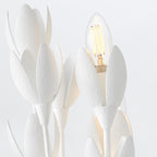 QN-FLORA-3W-WHT Flora 3 Light Wall Light Textured Plaster