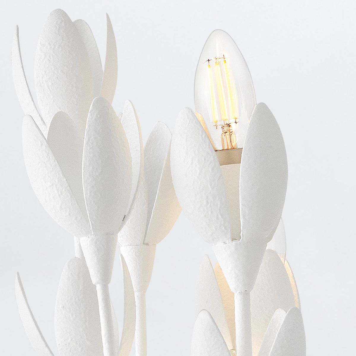QN-FLORA-3W-WHT Flora 3 Light Wall Light Textured Plaster