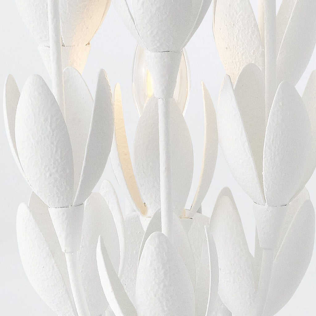 QN-FLORA-3W-WHT Flora 3 Light Wall Light Textured Plaster
