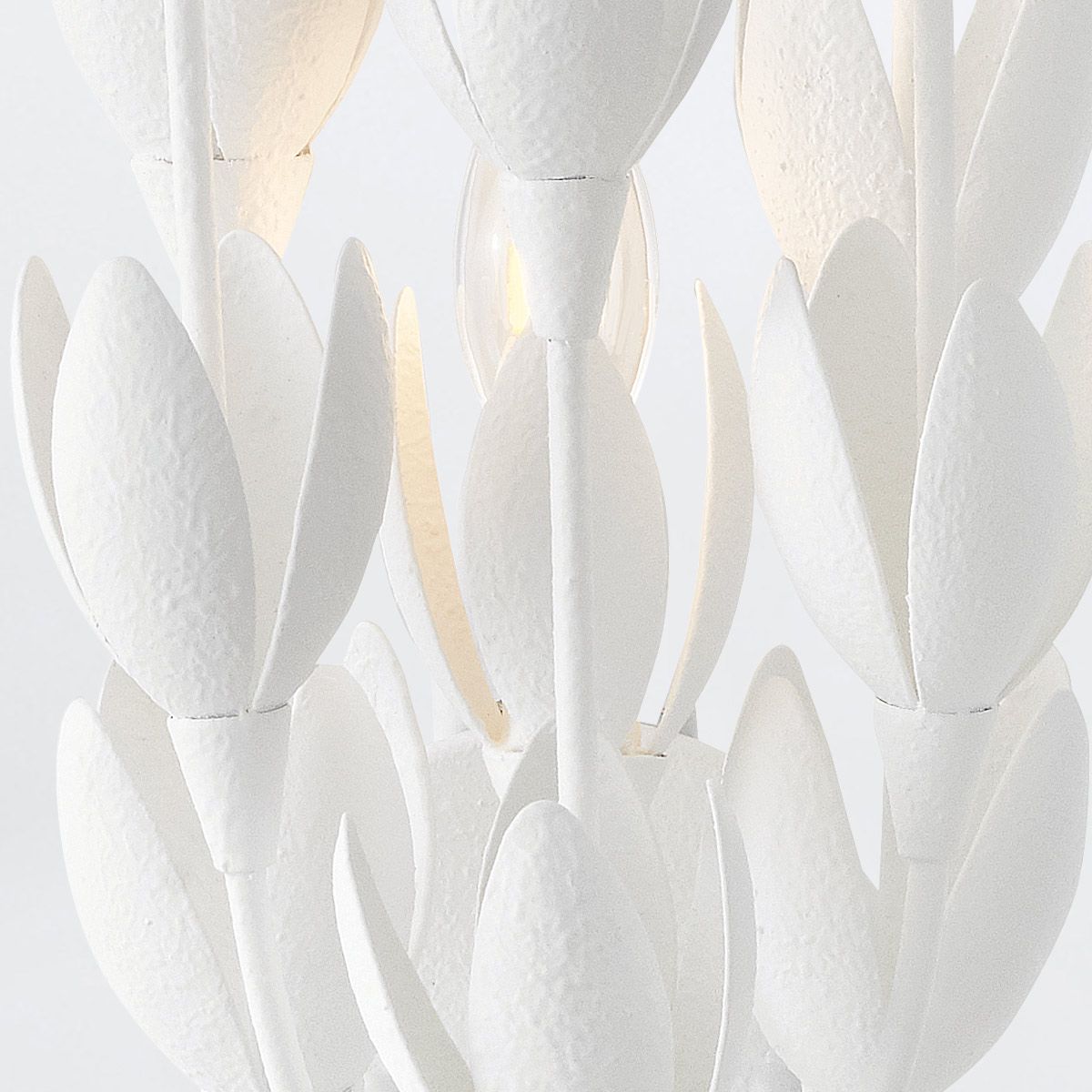 QN-FLORA-3W-WHT Flora 3 Light Wall Light Textured Plaster