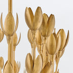 QN-FLORA10-GD Flora 10 Light Linear Chandelier Burnished Gold