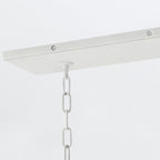 QN-FLORA10-WHT Flora 10 Light Linear Chandelier Textured Plaster