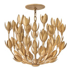 QN-FLORA3-GD Flora 3 Light Duo-Mount Pendant Burnished Gold