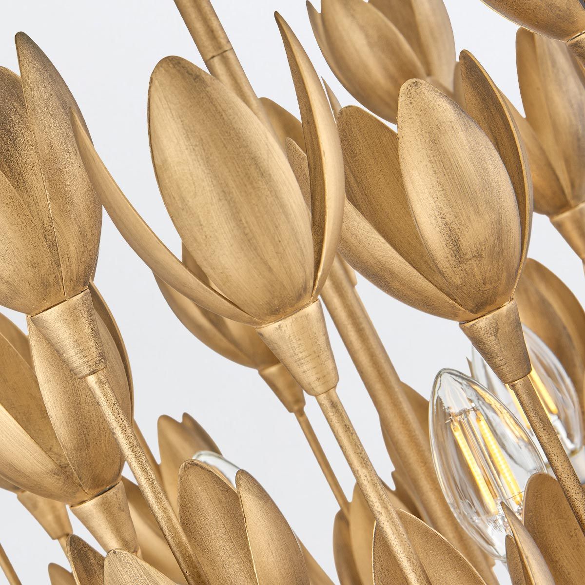 QN-FLORA3-GD Flora 3 Light Duo-Mount Pendant Burnished Gold