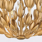 QN-FLORA3-GD Flora 3 Light Duo-Mount Pendant Burnished Gold