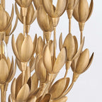 QN-FLORA3-GD Flora 3 Light Duo-Mount Pendant Burnished Gold