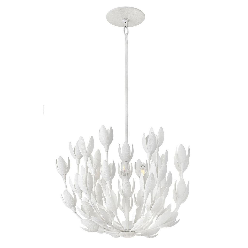 QN-FLORA3-WHT Flora 3 Light Duo-Mount Pendant Textured Plaster