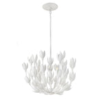 QN-FLORA3-WHT Flora 3 Light Duo-Mount Pendant Textured Plaster
