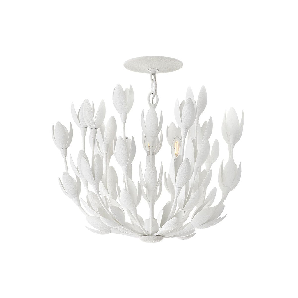 QN-FLORA3-WHT Flora 3 Light Duo-Mount Pendant Textured Plaster