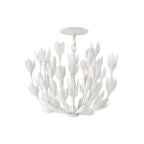 QN-FLORA3-WHT Flora 3 Light Duo-Mount Pendant Textured Plaster
