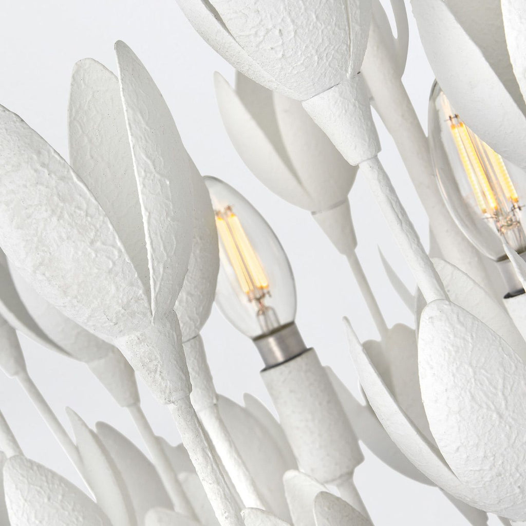 QN-FLORA3-WHT Flora 3 Light Duo-Mount Pendant Textured Plaster