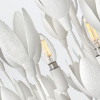 QN-FLORA3-WHT Flora 3 Light Duo-Mount Pendant Textured Plaster