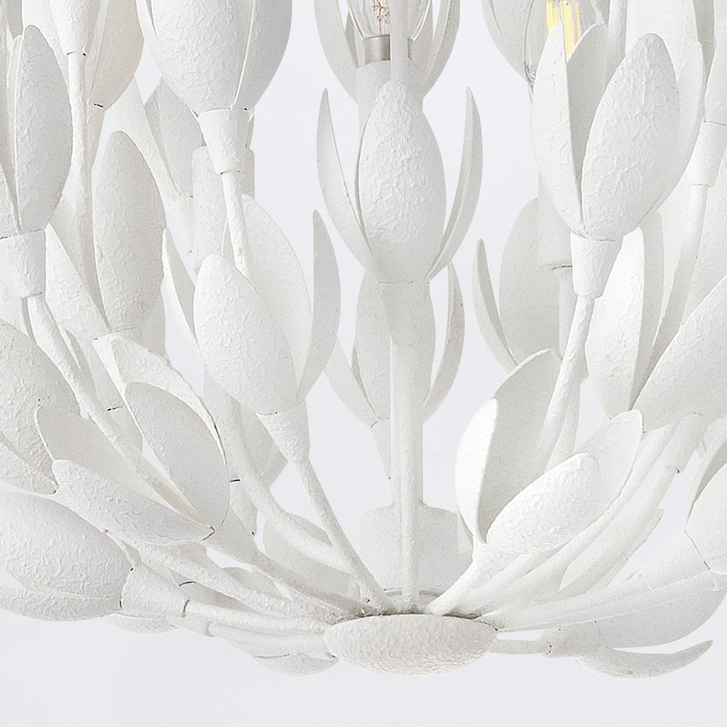 QN-FLORA3-WHT Flora 3 Light Duo-Mount Pendant Textured Plaster