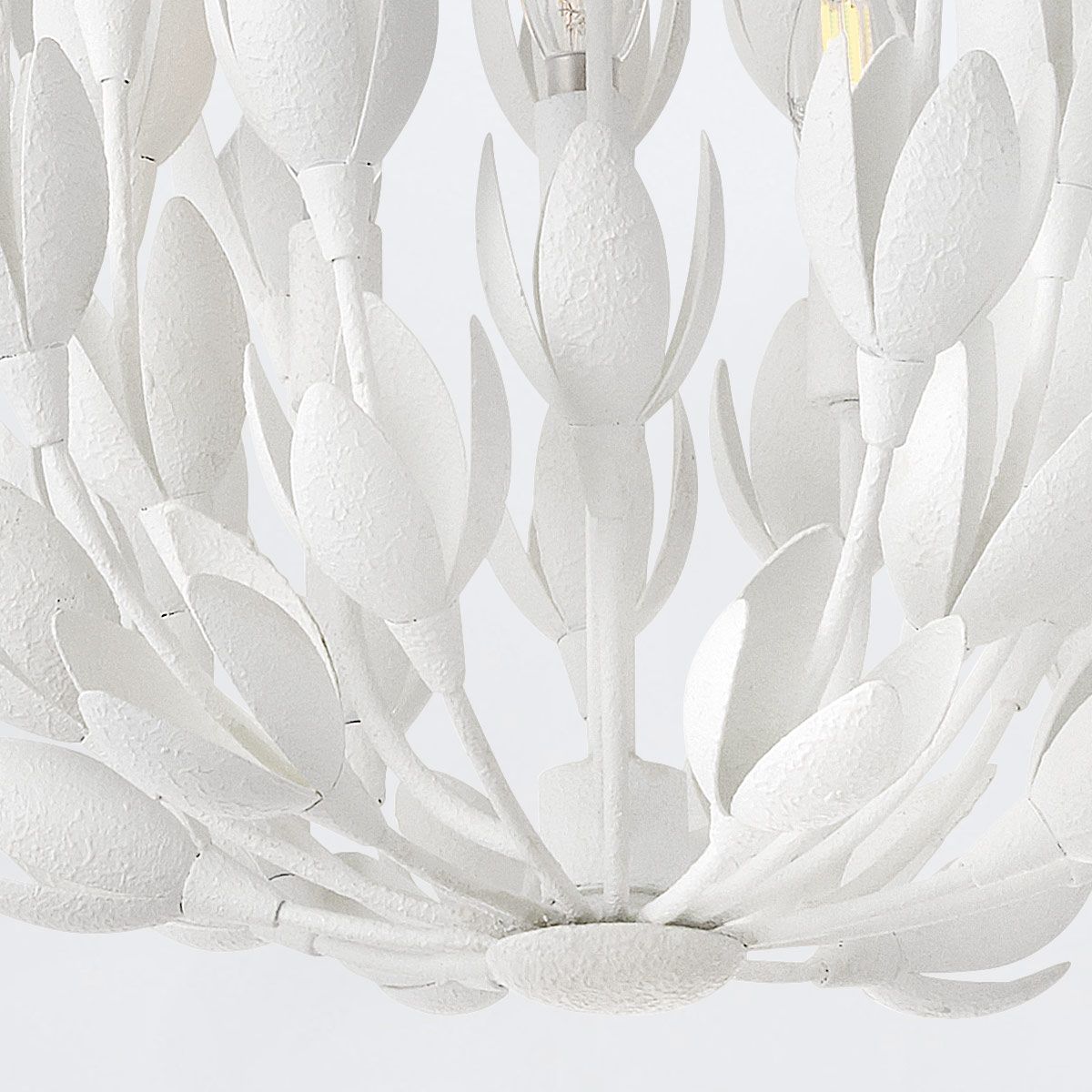 QN-FLORA3-WHT Flora 3 Light Duo-Mount Pendant Textured Plaster
