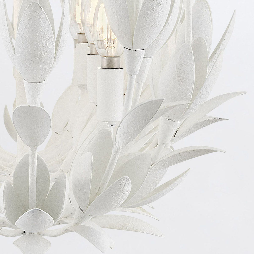 QN-FLORA3-WHT Flora 3 Light Duo-Mount Pendant Textured Plaster