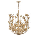 QN-FLORA6-GD Flora 6 Light Chandelier Burnished Gold