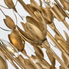 QN-FLORA6-GD Flora 6 Light Chandelier Burnished Gold