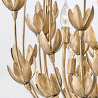 QN-FLORA6-GD Flora 6 Light Chandelier Burnished Gold