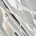 QN-FLORA6-WHT Flora 6 Light Chandelier Textured Plaster