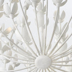 QN-FLORA6-WHT Flora 6 Light Chandelier Textured Plaster
