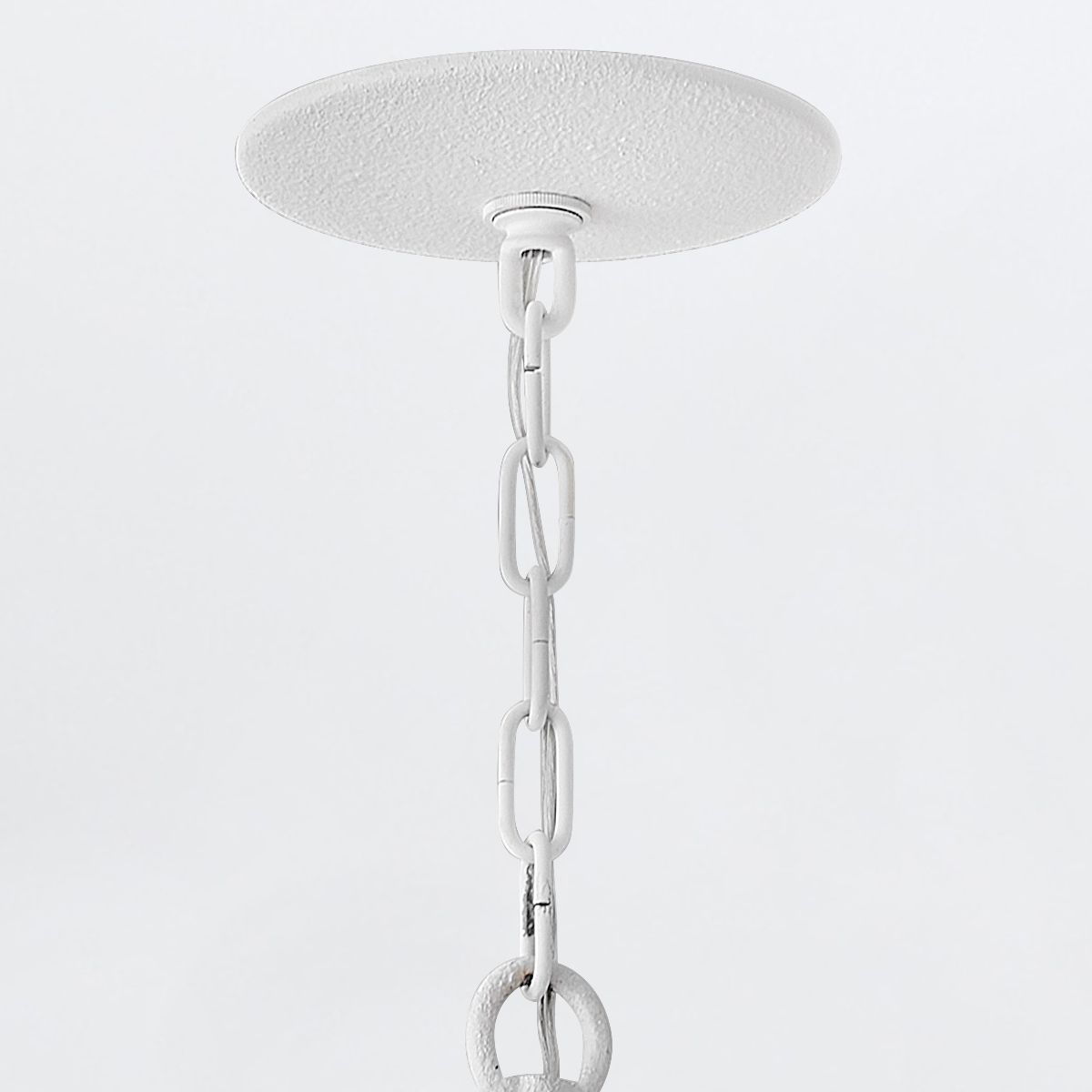 QN-FLORA6-WHT Flora 6 Light Chandelier Textured Plaster