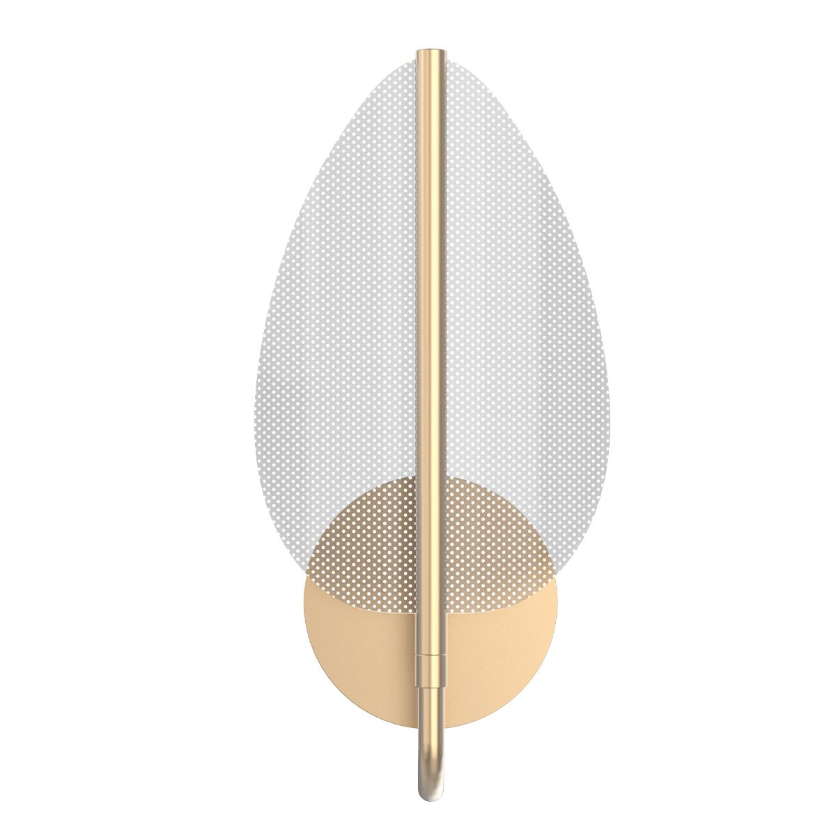 QN-FLORIANA-1W-NBR Floriana 1 Leaf LED Wall Light Natural Brass