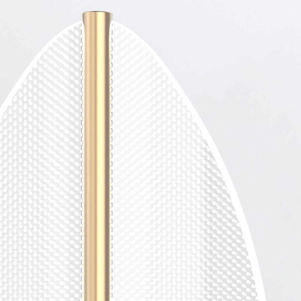 QN-FLORIANA-1W-NBR Floriana 1 Leaf LED Wall Light Natural Brass