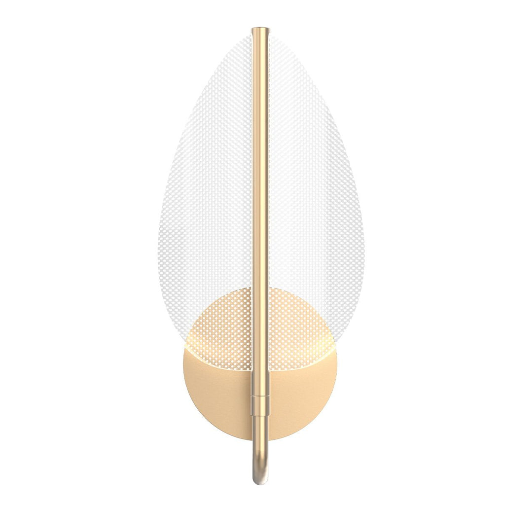 QN-FLORIANA-1W-NBR Floriana 1 Leaf LED Wall Light Natural Brass