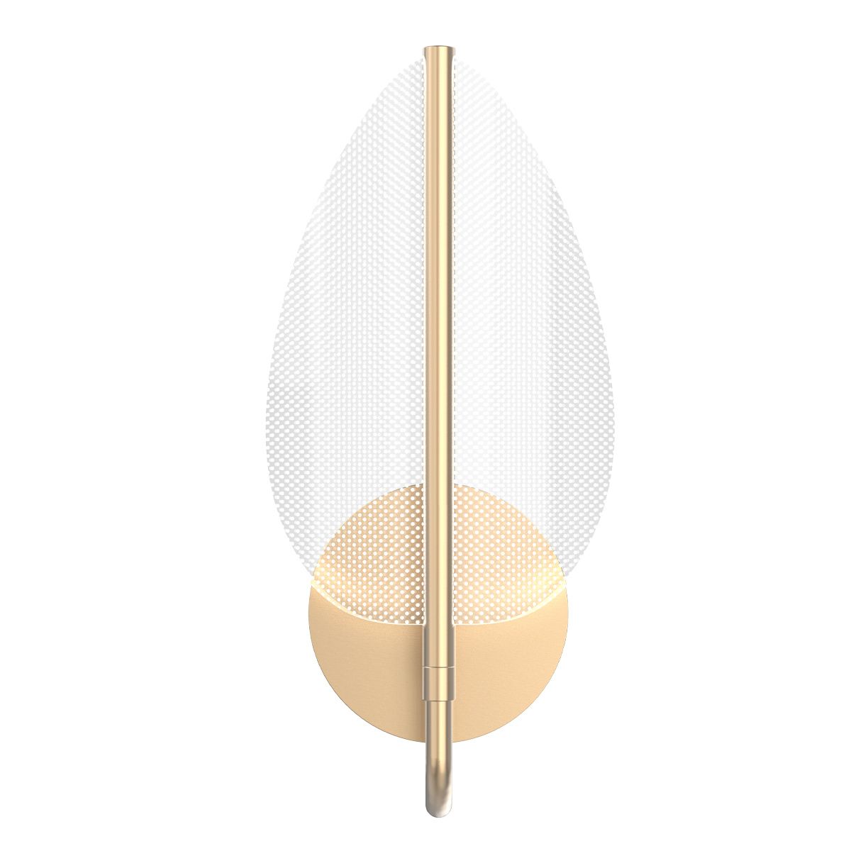 QN-FLORIANA-1W-NBR Floriana 1 Leaf LED Wall Light Natural Brass