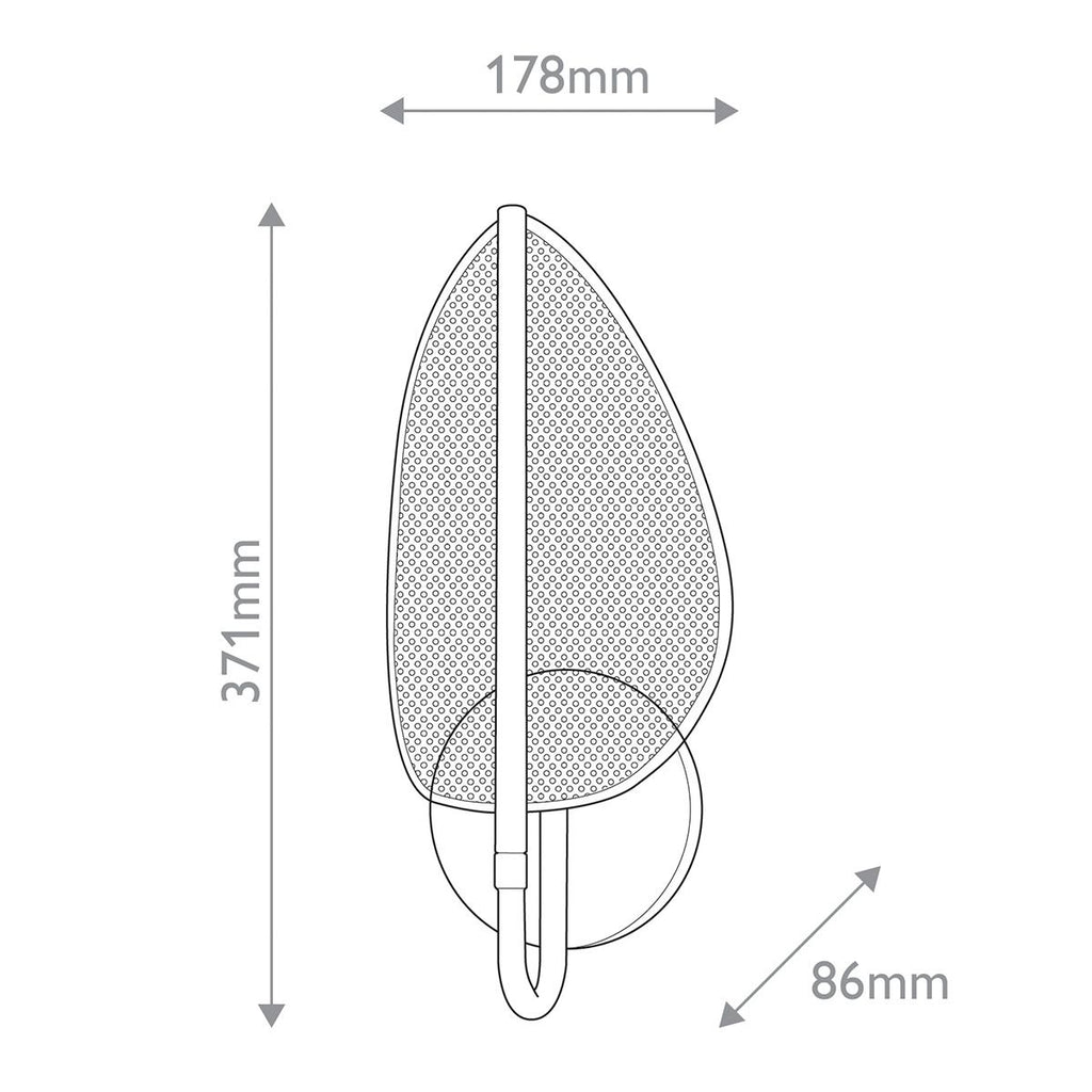 QN-FLORIANA-1W-NBR Floriana 1 Leaf LED Wall Light Natural Brass