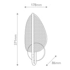 QN-FLORIANA-1W-NBR Floriana 1 Leaf LED Wall Light Natural Brass