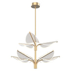 QN-FLORIANA-8P-L-NBR Floriana 8 Leaf LED Chandelier Large Natural Brass