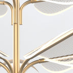 QN-FLORIANA-8P-L-NBR Floriana 8 Leaf LED Chandelier Large Natural Brass