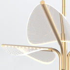 QN-FLORIANA-8P-L-NBR Floriana 8 Leaf LED Chandelier Large Natural Brass
