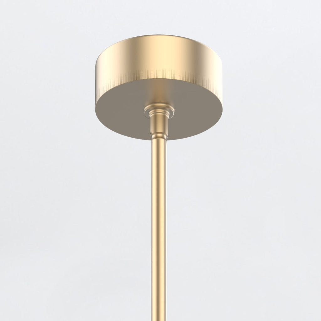 QN-FLORIANA-P-S-NBR Floriana 5 Leaf LED Chandelier Small Natural Brass