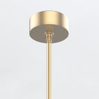 QN-FLORIANA-P-S-NBR Floriana 5 Leaf LED Chandelier Small Natural Brass