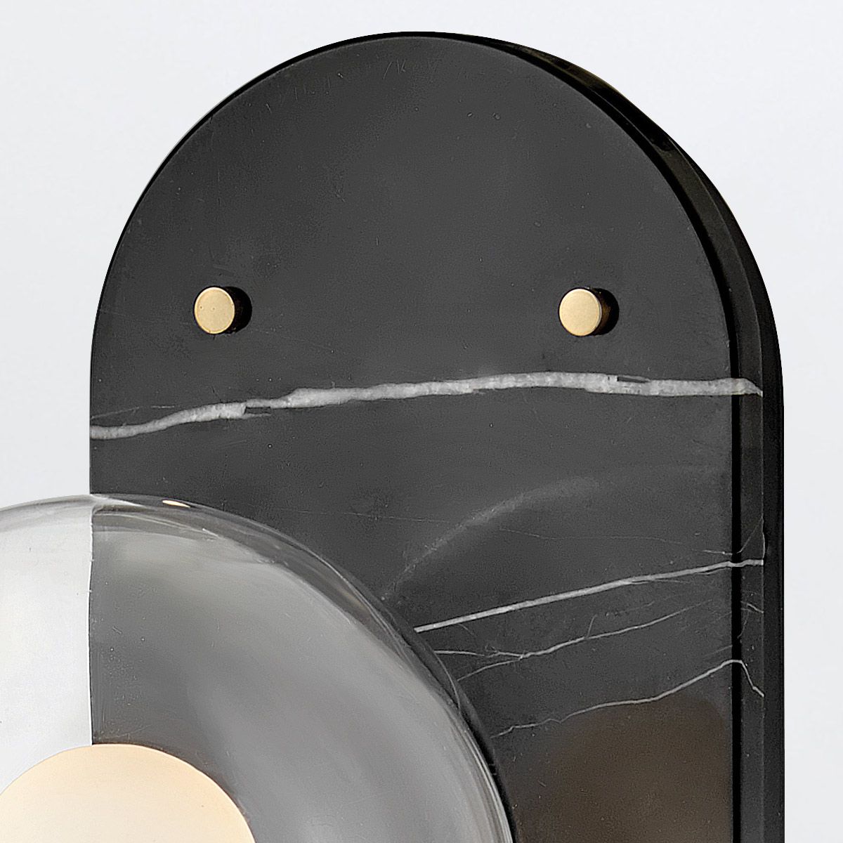 QN-GILDA-WB1-BK Gilda Bathroom 1 Light Wall Light Black with Heritage Brass accents