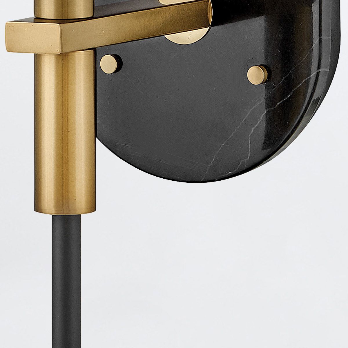 QN-GILDA-WB1-BK Gilda Bathroom 1 Light Wall Light Black with Heritage Brass accents