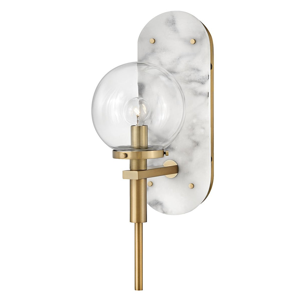 QN-GILDA-WB1-HB Gilda Bathroom 1 Light Wall Light Heritage Brass