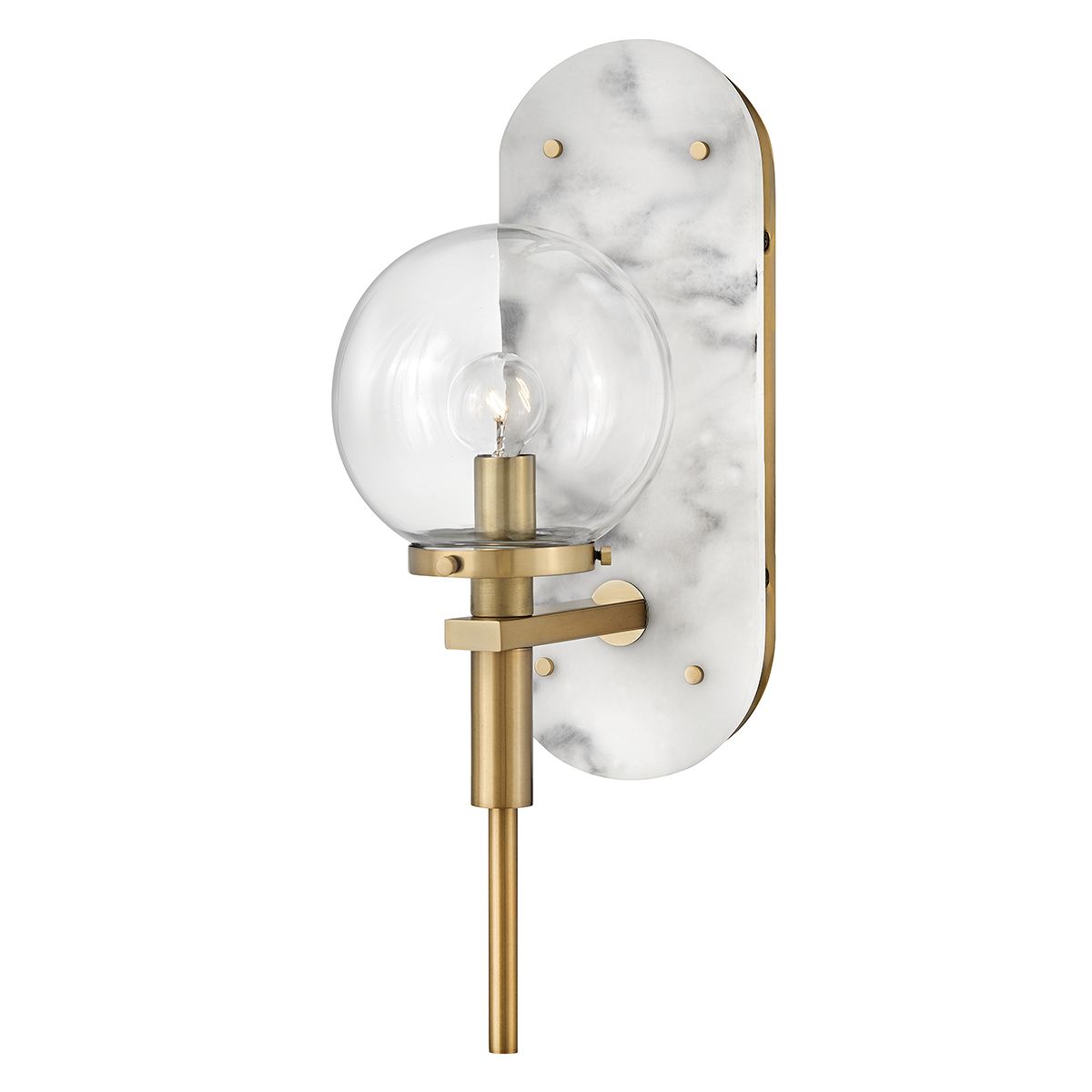 QN-GILDA-WB1-HB Gilda Bathroom 1 Light Wall Light Heritage Brass