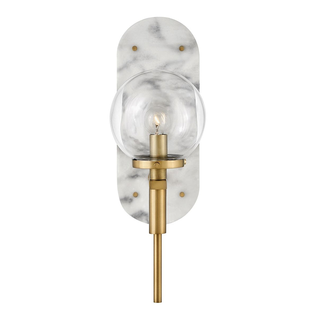 QN-GILDA-WB1-HB Gilda Bathroom 1 Light Wall Light Heritage Brass