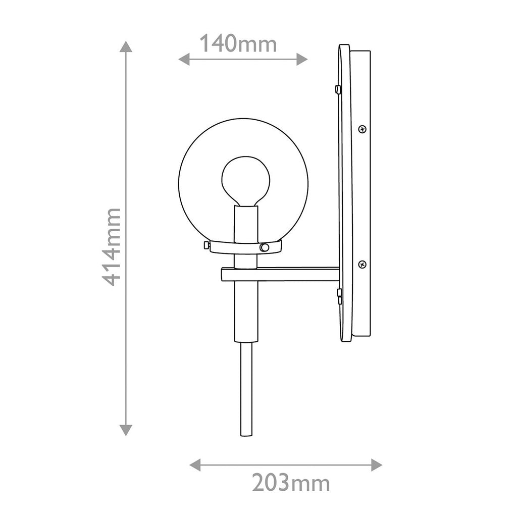 QN-GILDA-WB1-HB Gilda Bathroom 1 Light Wall Light Heritage Brass