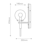 QN-GILDA-WB1-HB Gilda Bathroom 1 Light Wall Light Heritage Brass