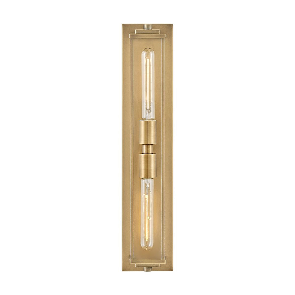 QN-HENRI-WB2-HB Henri Bathroom 2 Light Wall Light Heritage Brass
