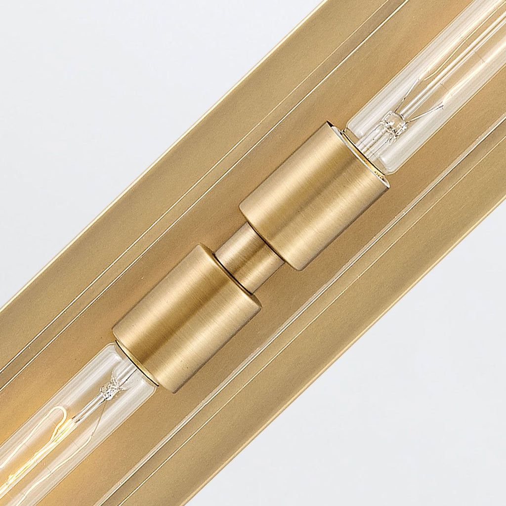 QN-HENRI-WB2-HB Henri Bathroom 2 Light Wall Light Heritage Brass