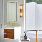 QN-HENRI-WB2-HB Henri Bathroom 2 Light Wall Light Heritage Brass